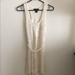Arden B Off-White Sequin Cocktail Top